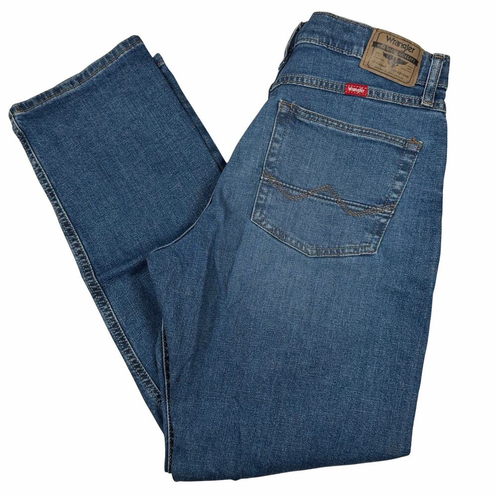 Wrangler Jeans Mens Size 31x30 Blue Athletic Fit Stretch Denim Cowboy
